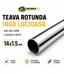 Teava rotunda inox lucios AISI 304 LUSM, 14 x 1.5 mm, 6 metri